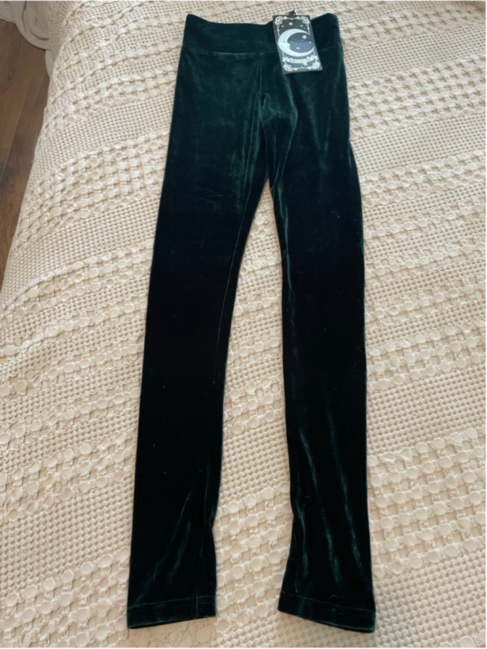 Killstar Velvet Leggings hematite Emerald Green Size XS whimsigoth witchy gothic